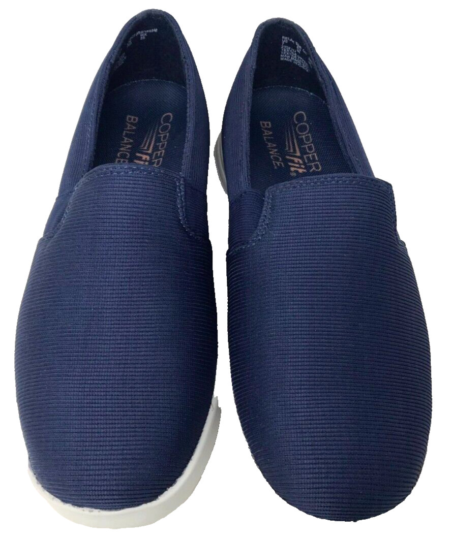 Copper Fit Men’s Relax Slip On Comfort Walking Shoes Navy Size:9 118FG