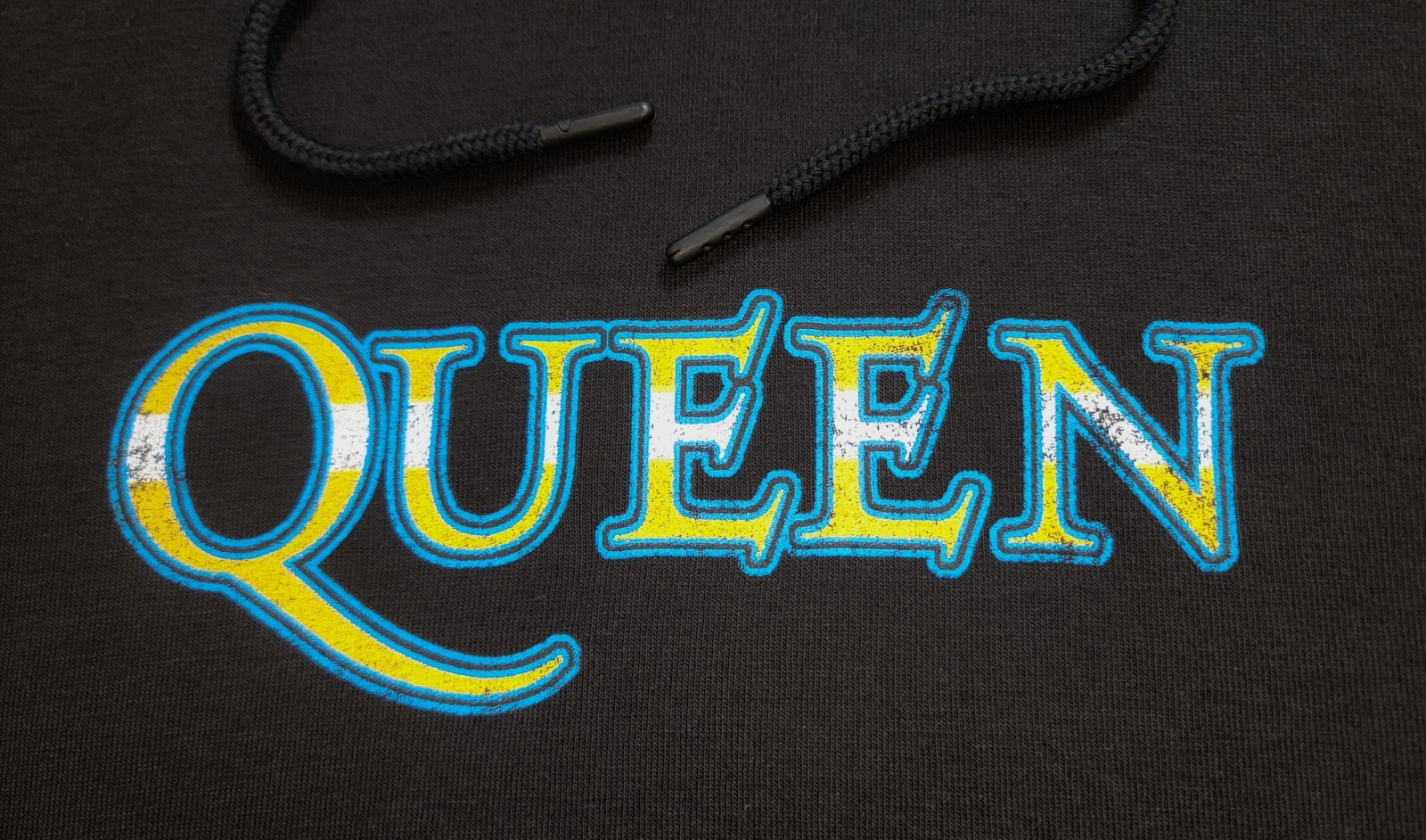 NWT Men’s QUEEN Official Merch Hoodie Premium Rock n Roll Sweatshirt Black