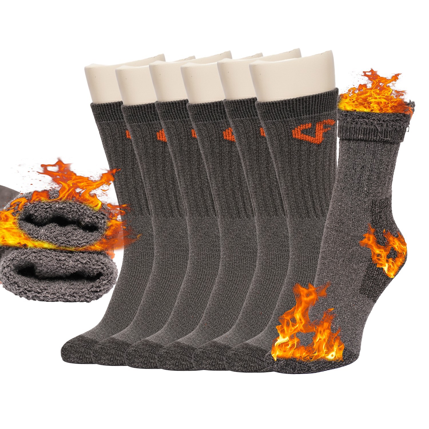 6-12 Pair Merino Lambs Wool Thermal Crew Socks Warm Heavy Duty Winter Boot 10-13