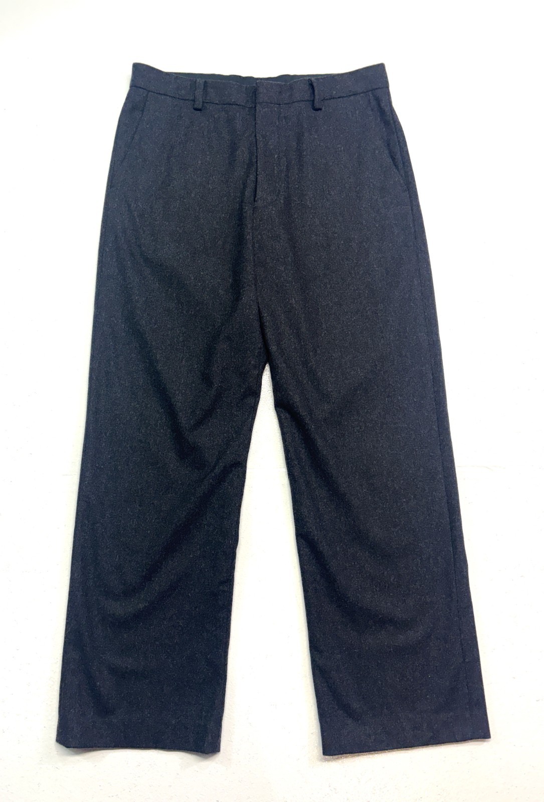 vtg Banana Republic Dawson 35×32 Heavy Flannel Cotton Pants Straight Charcoal