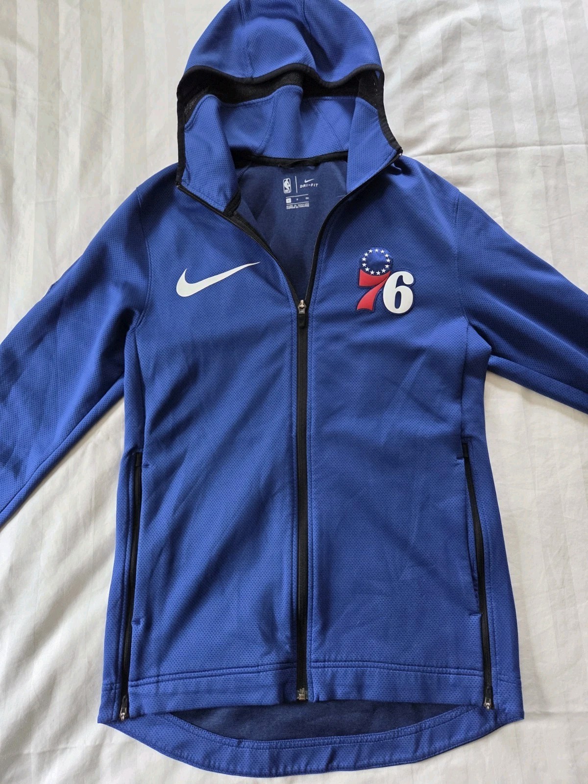 Nike Philadelphia 76ers NBA Showtime Therma Flex Full-Zip Hoodie Blue Men’s S