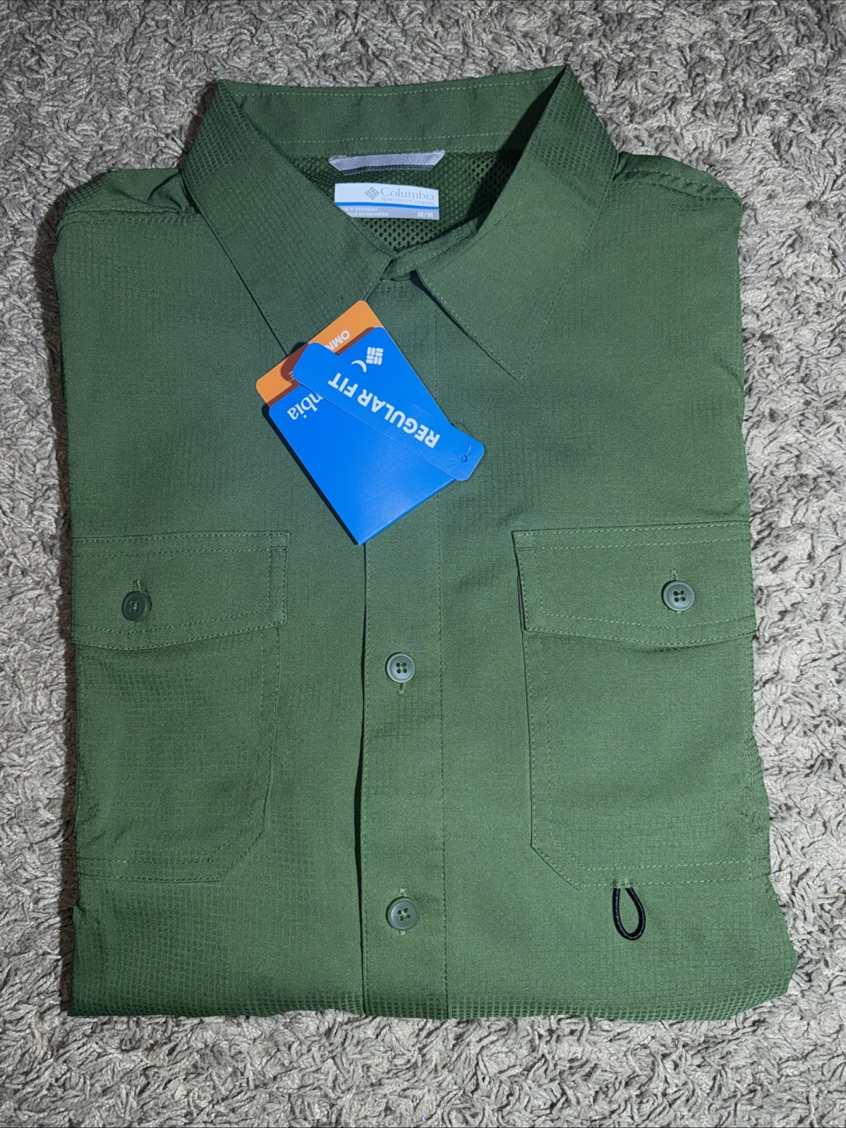 NEW Men’s Columbia Omni-Shade James Bay Green Long Sleeve Shirt Size Large