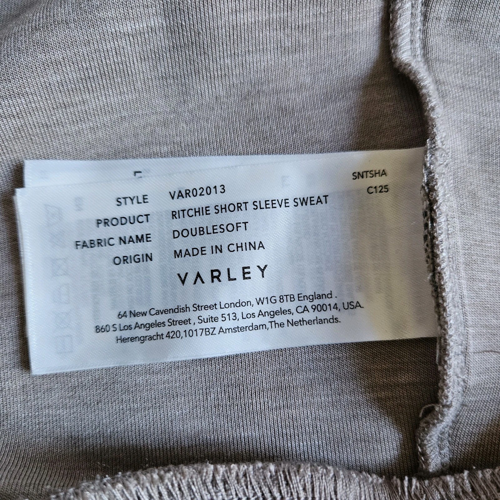 Varley Women’s Medium Taupe Doublesoft Ritchie Short Sleeve Sweatshirt Half Zip