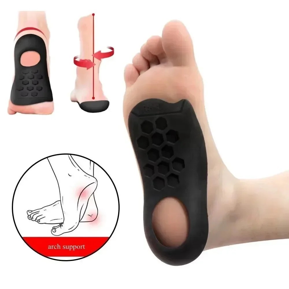 1Pair Orthotic Shoe Insoles Insert Flat Feet High Arch Support Plantar Fasciitis