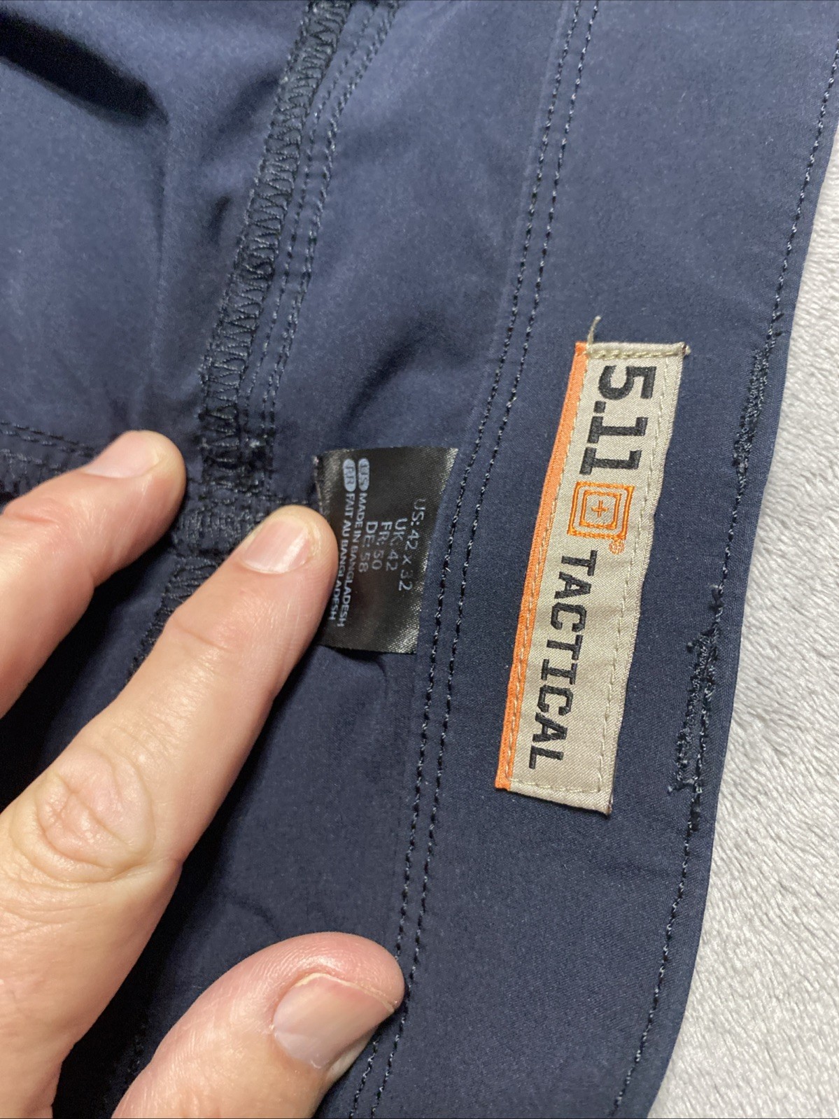 5.11 Tactical Pants Mens 42×32 Navy Blue Stretch Convertible Hiking 74531-019