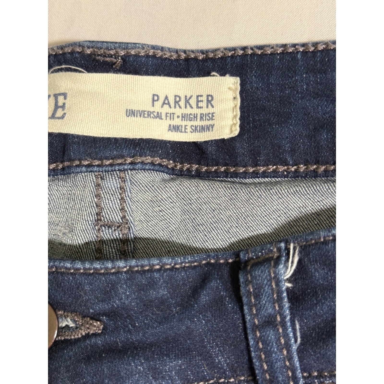 BKE Parker Universal Fit High Rise Ankle Skinny Jeans Dark Wash Womens