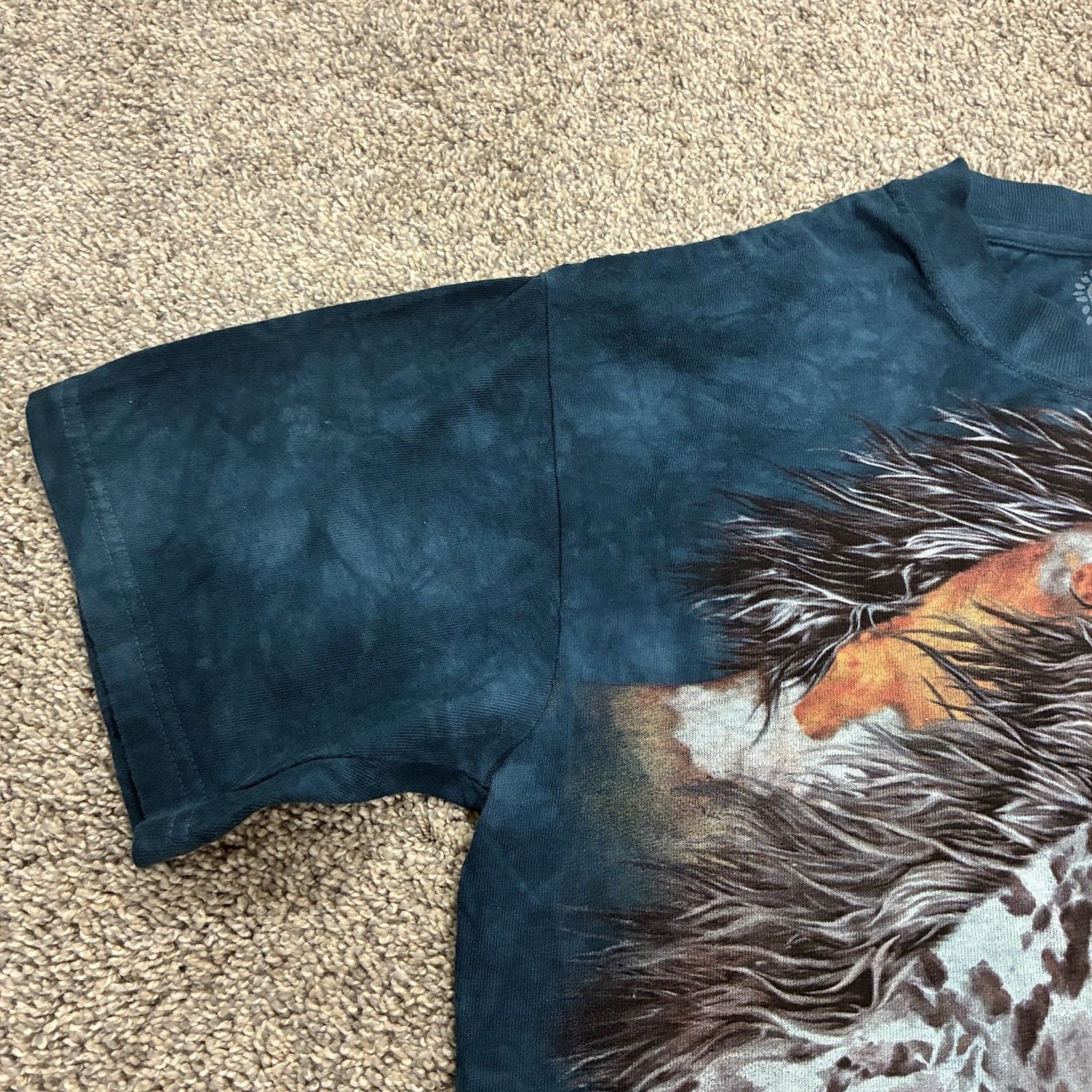 The Mountain Horse T-Shirt Unisex Small Blue 2012 “Find 13 Horses” Hidden Images