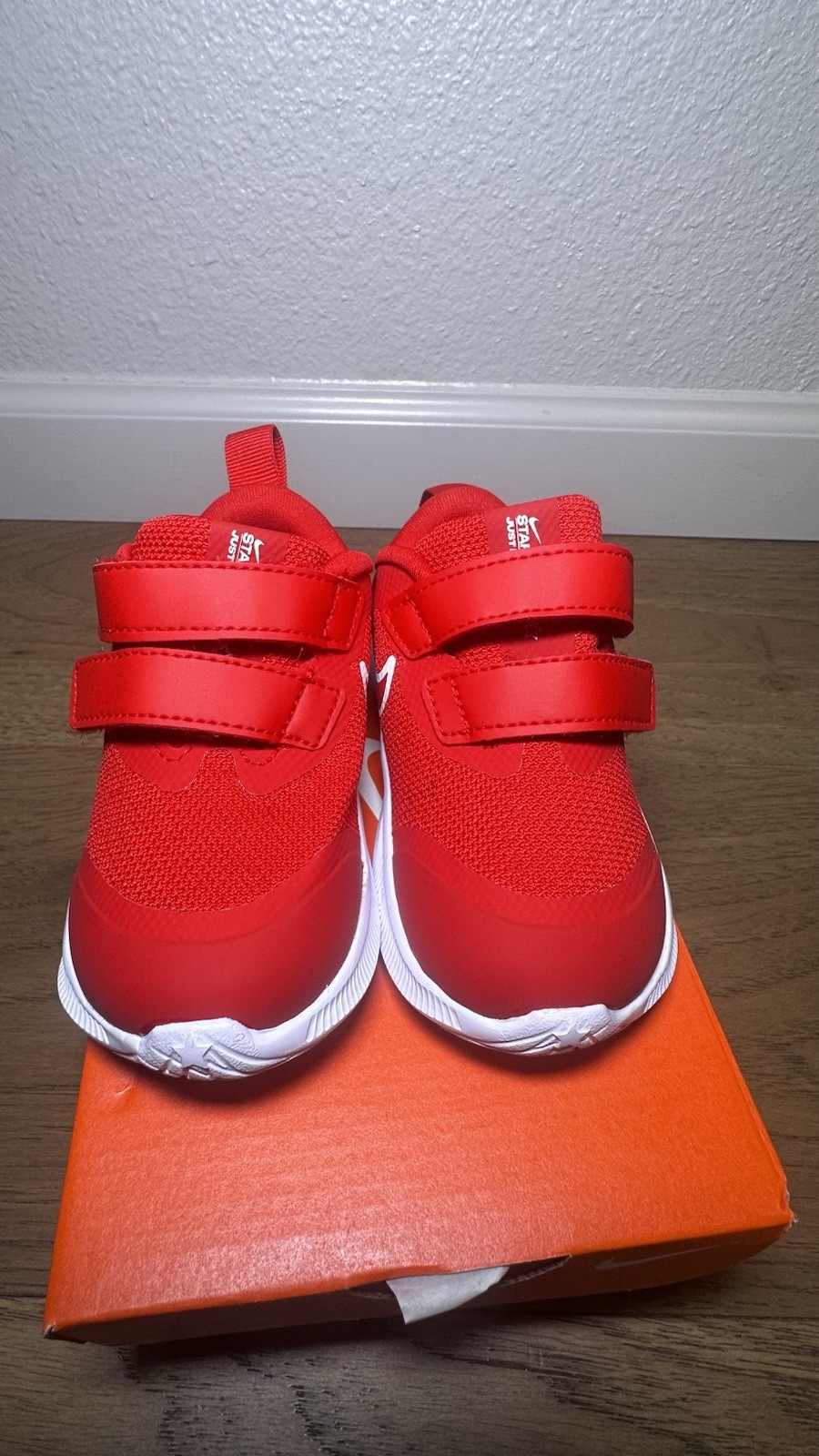 Nike Star Runner 3 TDV Baby Toddler Shoes University Red Grey Size 5c DA2778-607