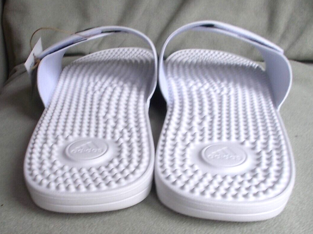 adidas Adissage Slides Sandal, White/Black/White, 18 US Men, $35 NEW