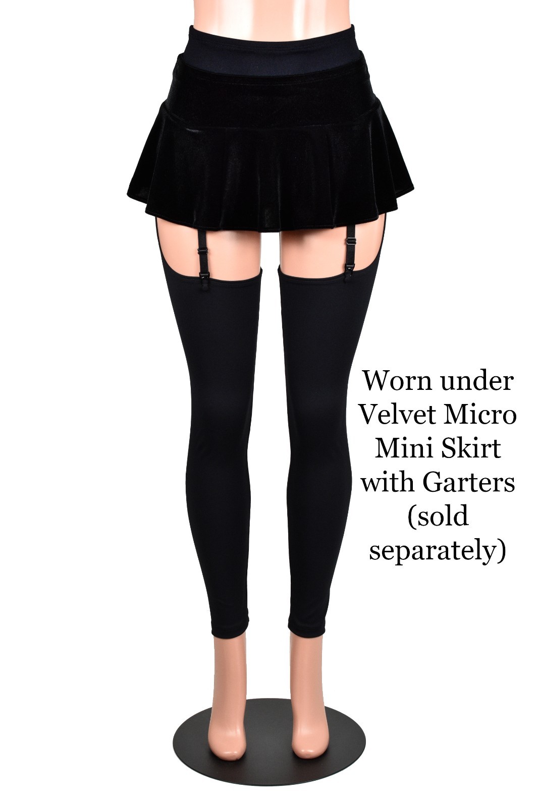 Black Nylon Spandex Chaps stretch leggings XS to 2XL 3XL plus size rave gothic