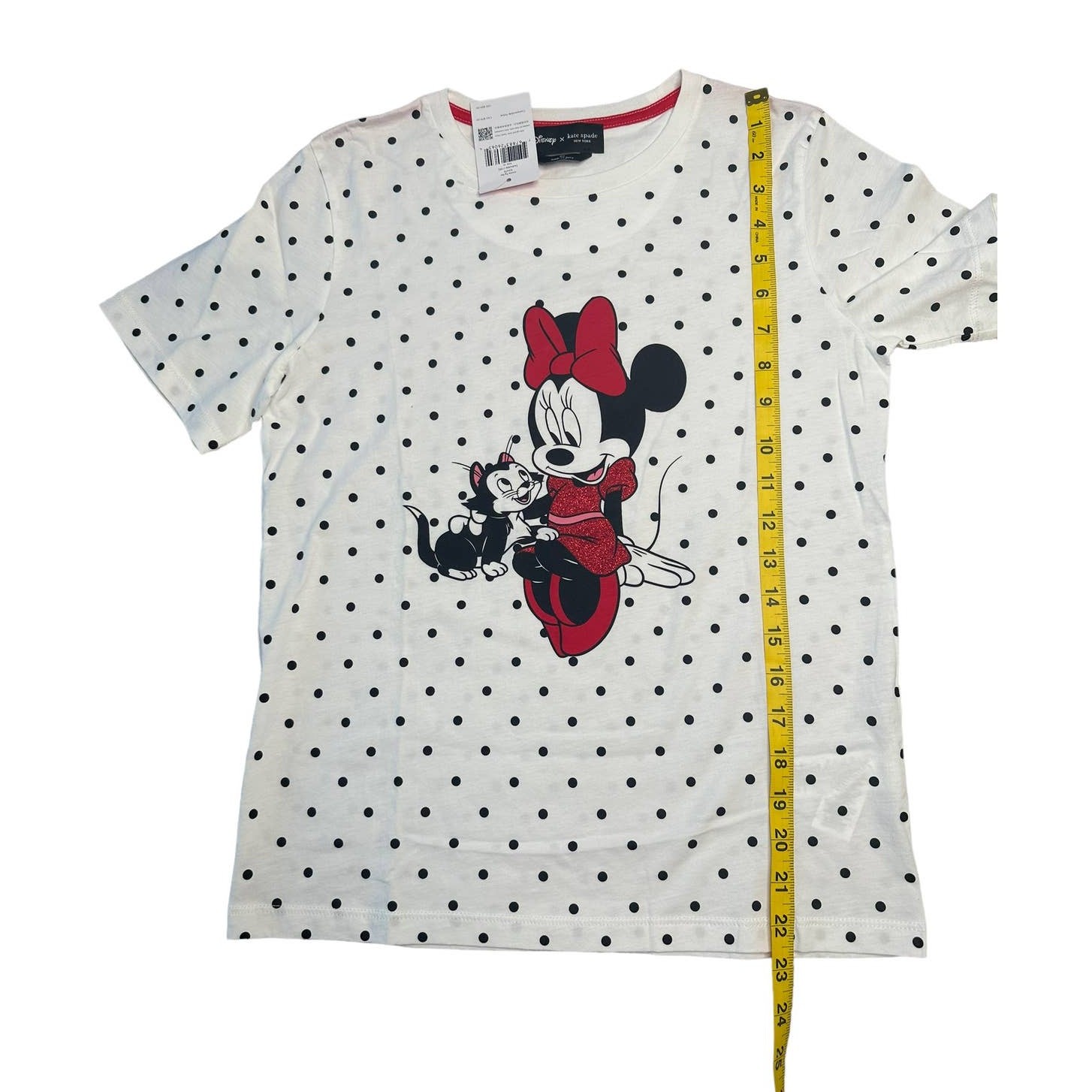 kate spade new york minnie and figaro t-shirt XS Fresh White short Sleeves