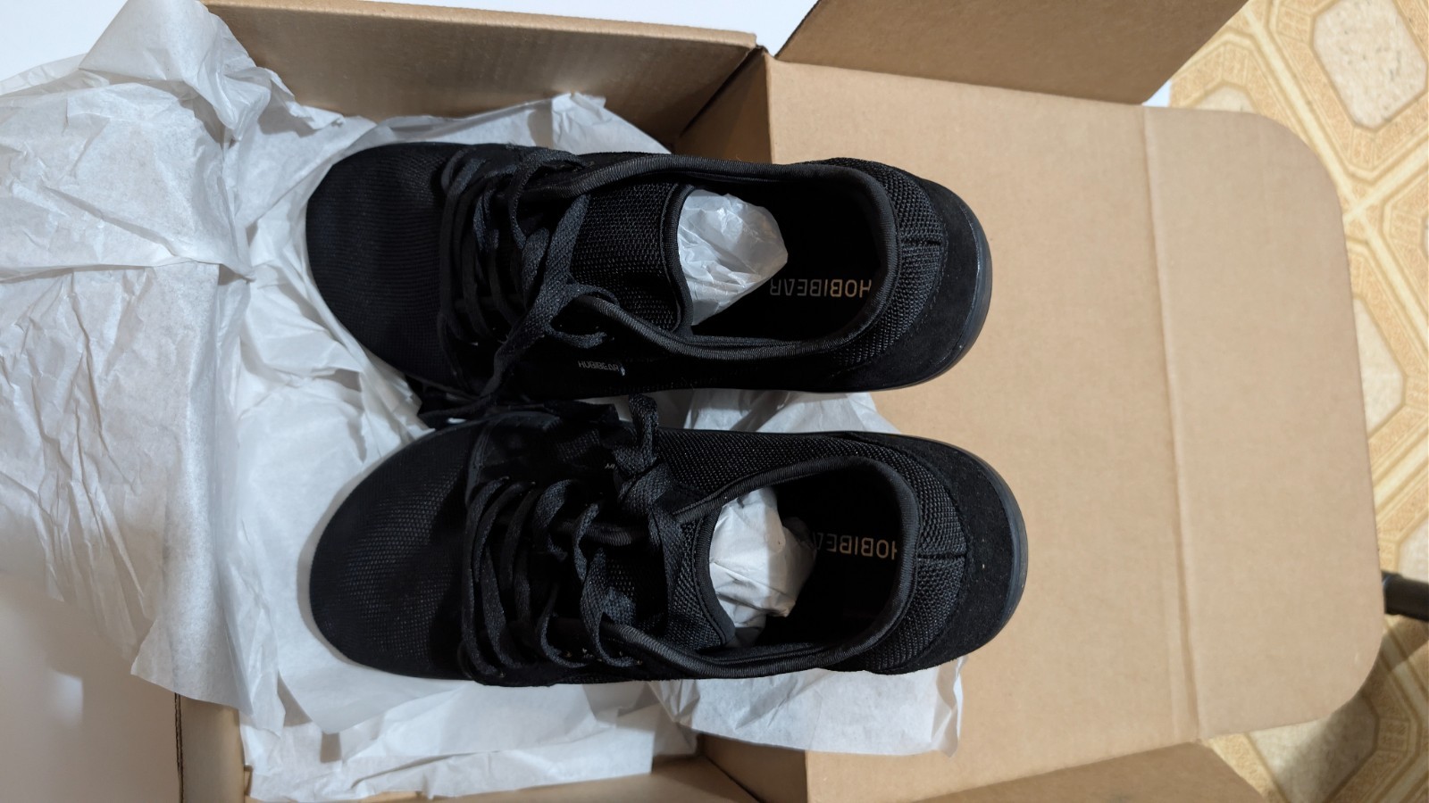 Unisex Hobibear Barefoot Minimalist Sneakers Lightweight Knit Black Shoes EU 46