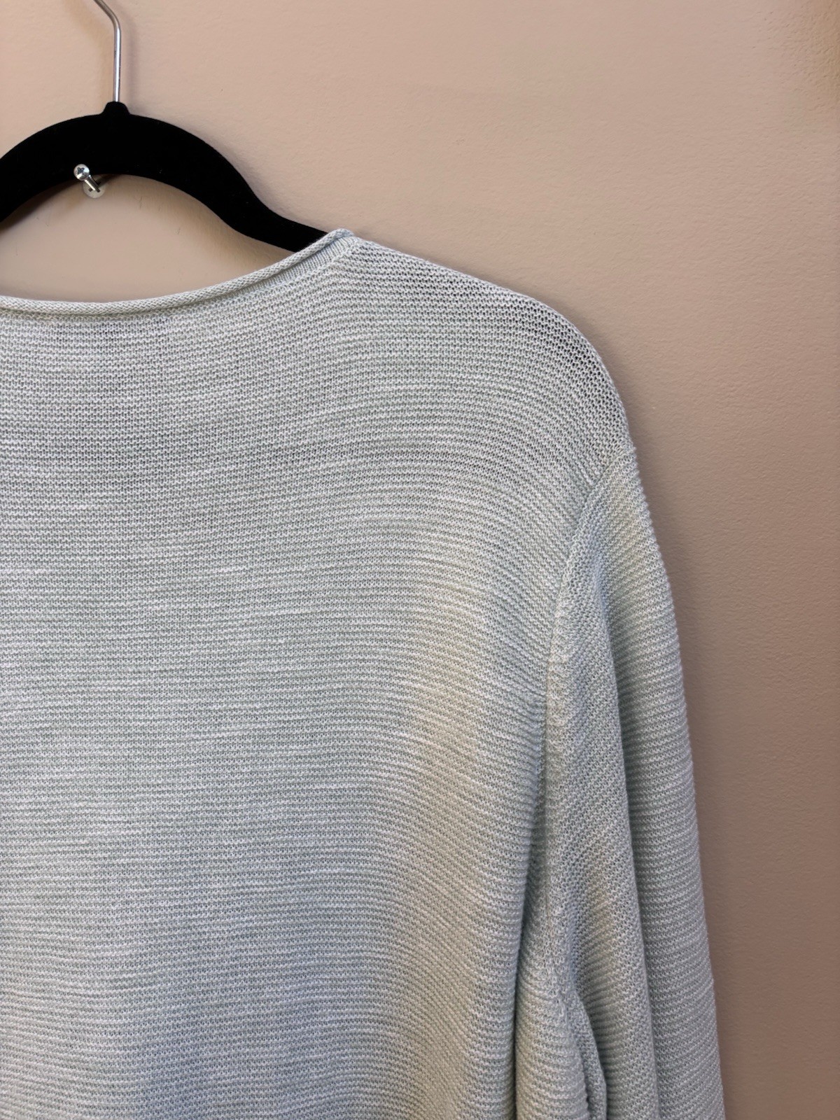NWT Eileen Fisher Absinthe Light Green Peruvian Cotton Jewel Nk Tunic Sweater 2X