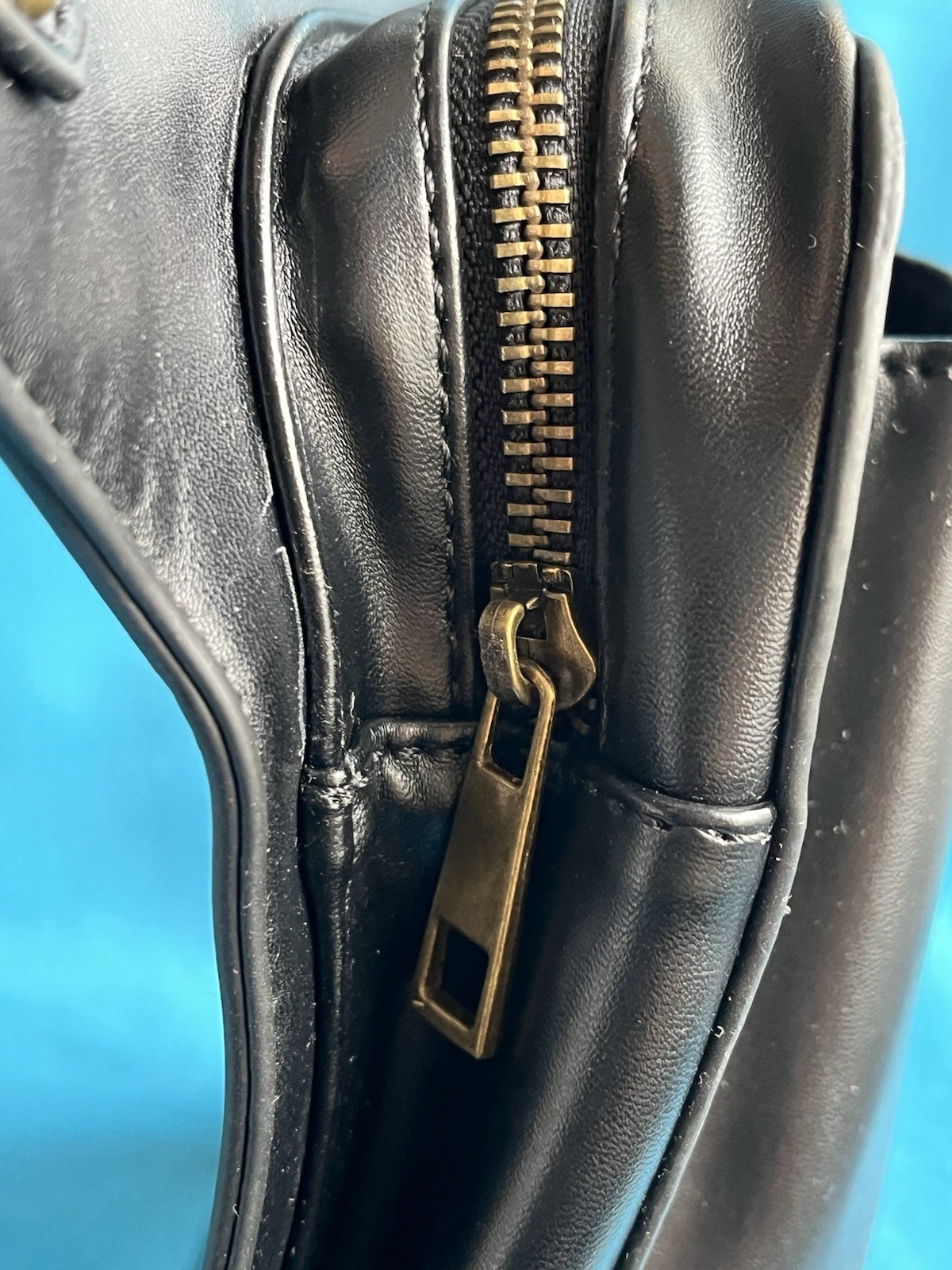 Steampunk Black Studded Lace-Up Crossbody Bag Zip & Magnetic Detachable Strap