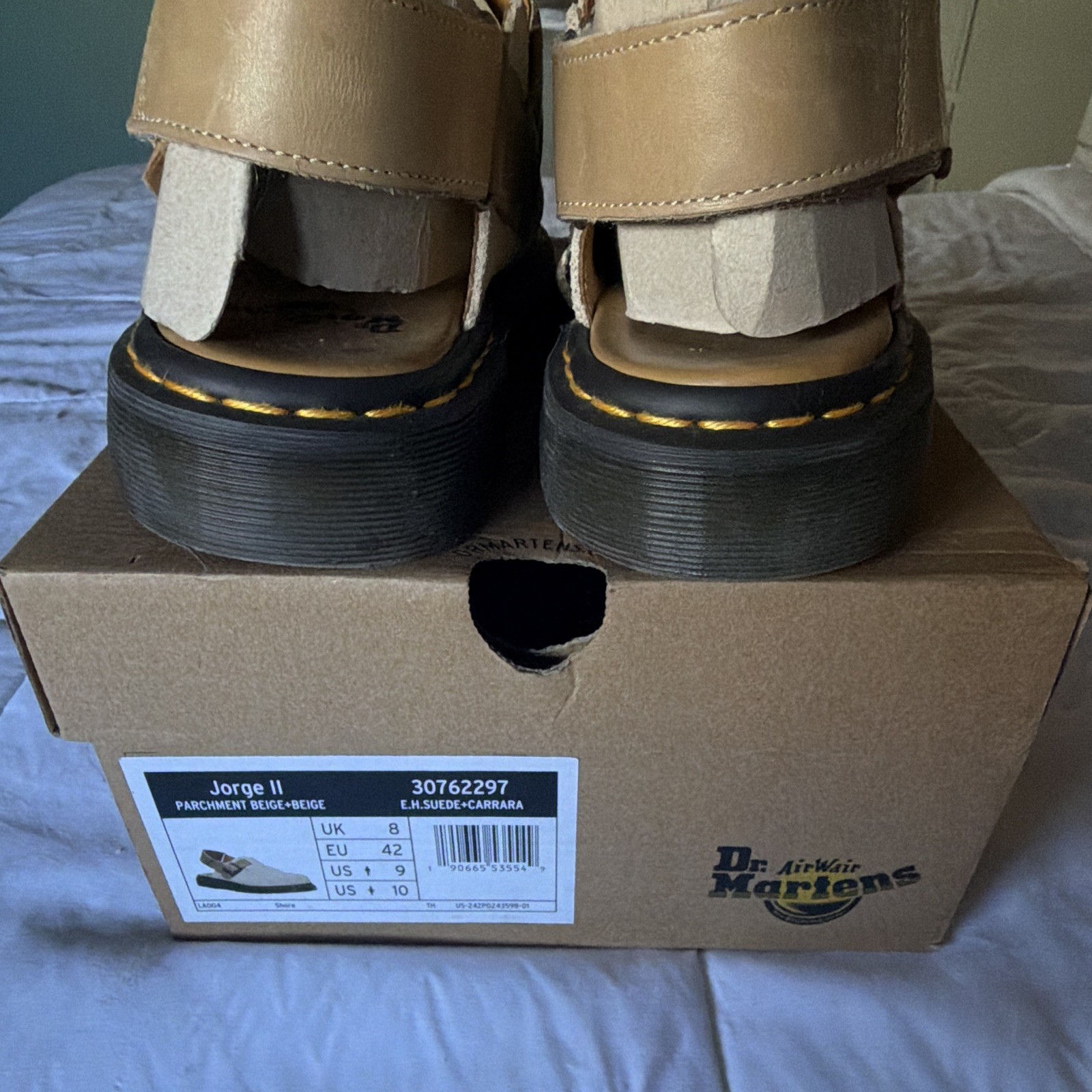 Dr. Martens Jorge II Suede Buckle Clog Beige Men’s US 9 EU 42 UK 8
