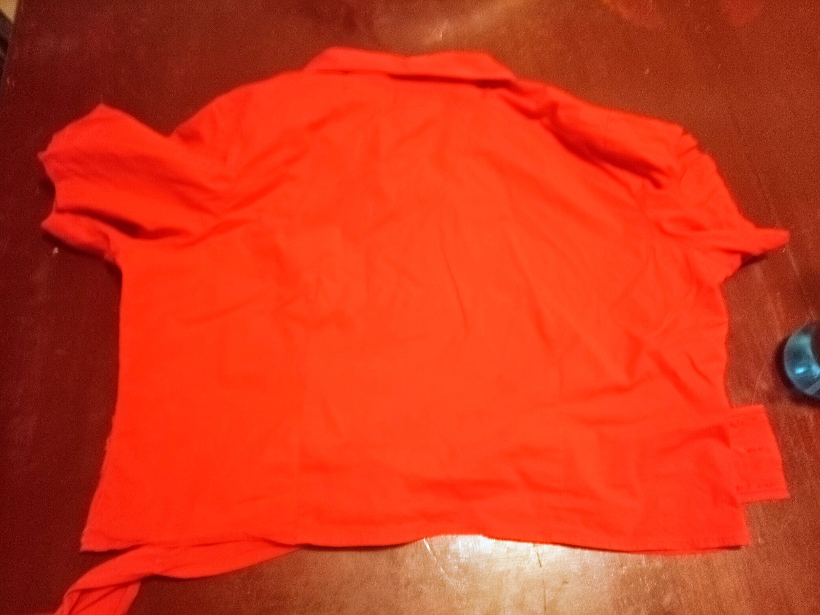 Avenue Women’s Solid Red Stretch Jersey Collared Short Sleeve Pullover 20