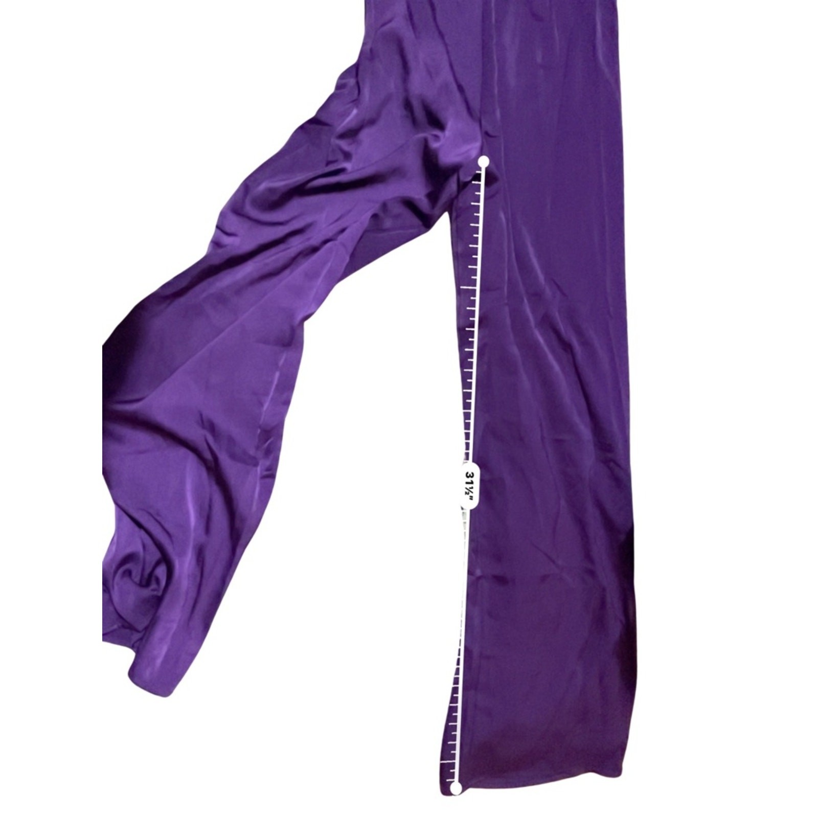 Lulus Royal Purple One Shoulder Wide Leg Satin Jumpsuit NWT S Sirencore dopamine