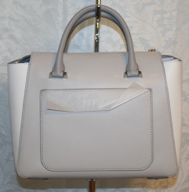 MICHAEL KORS NOLITA MEDIUM SATCHEL ALU/OPT/PGRY LEATHER 30S8SY5S6T