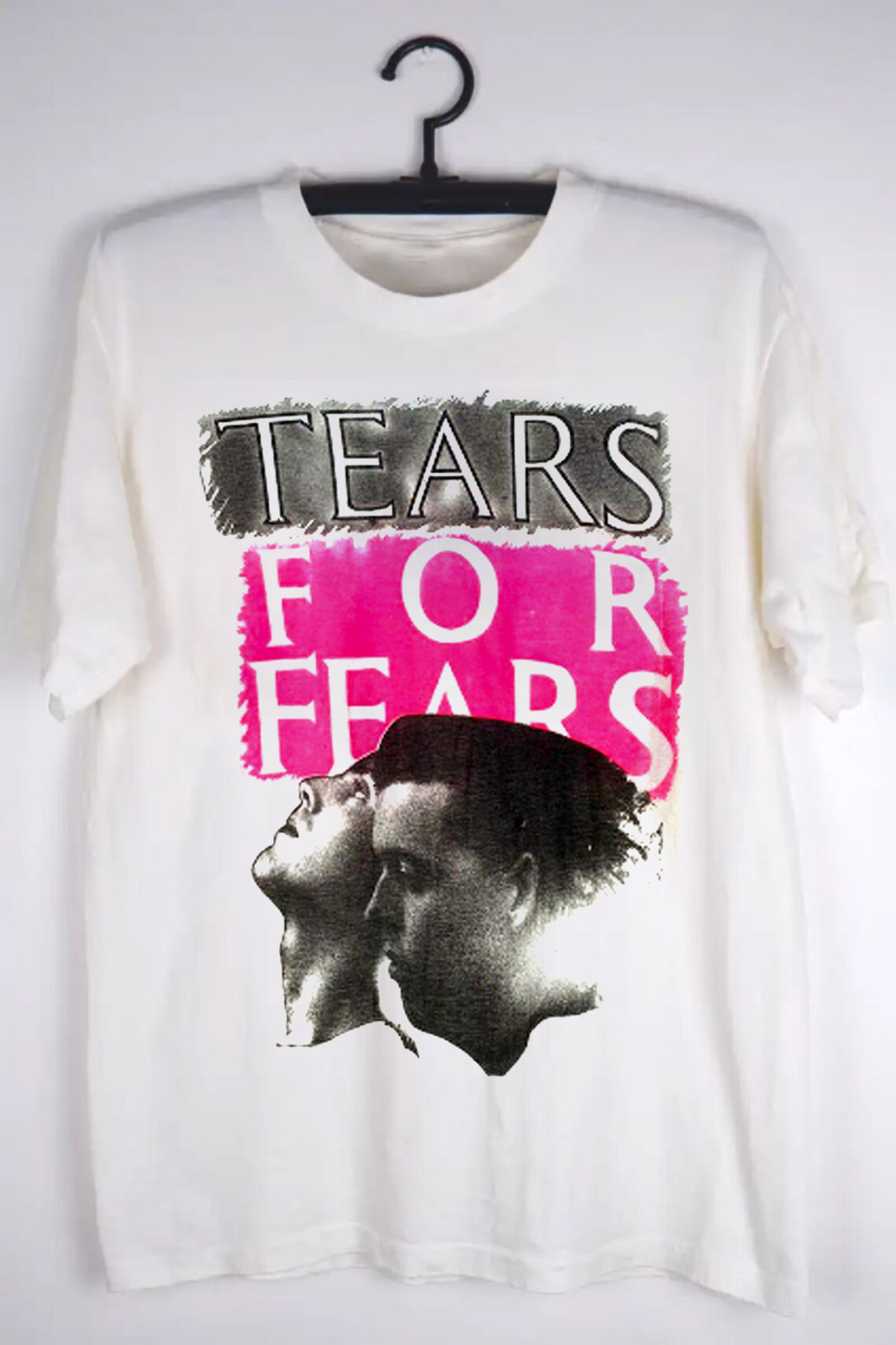 Rare Tears For Fears Band Short Sleeve White All Size T-Shirt AC1098