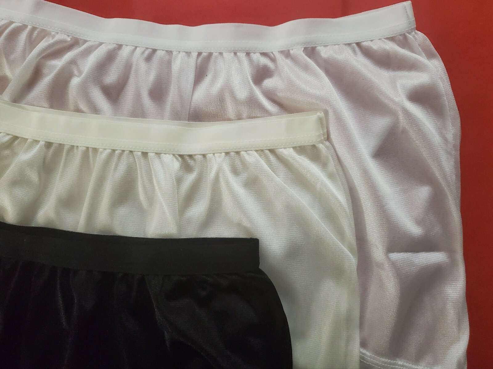 3 Pair Size 8 Daisy Duke Style Assorted 100% Nylon HIP HUGGER PANTIES USA Made