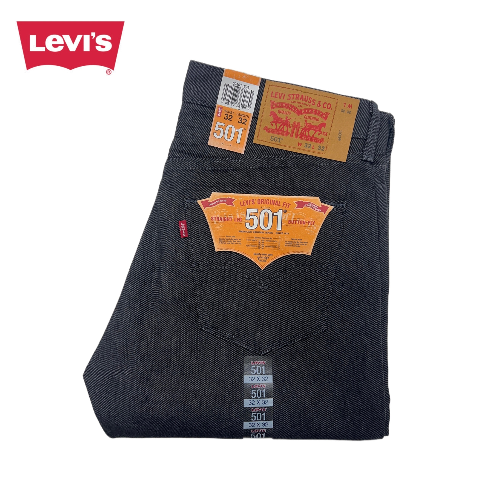 Levi’s 501 Shrink-to-Fit – Shadow Charcoal – 1893