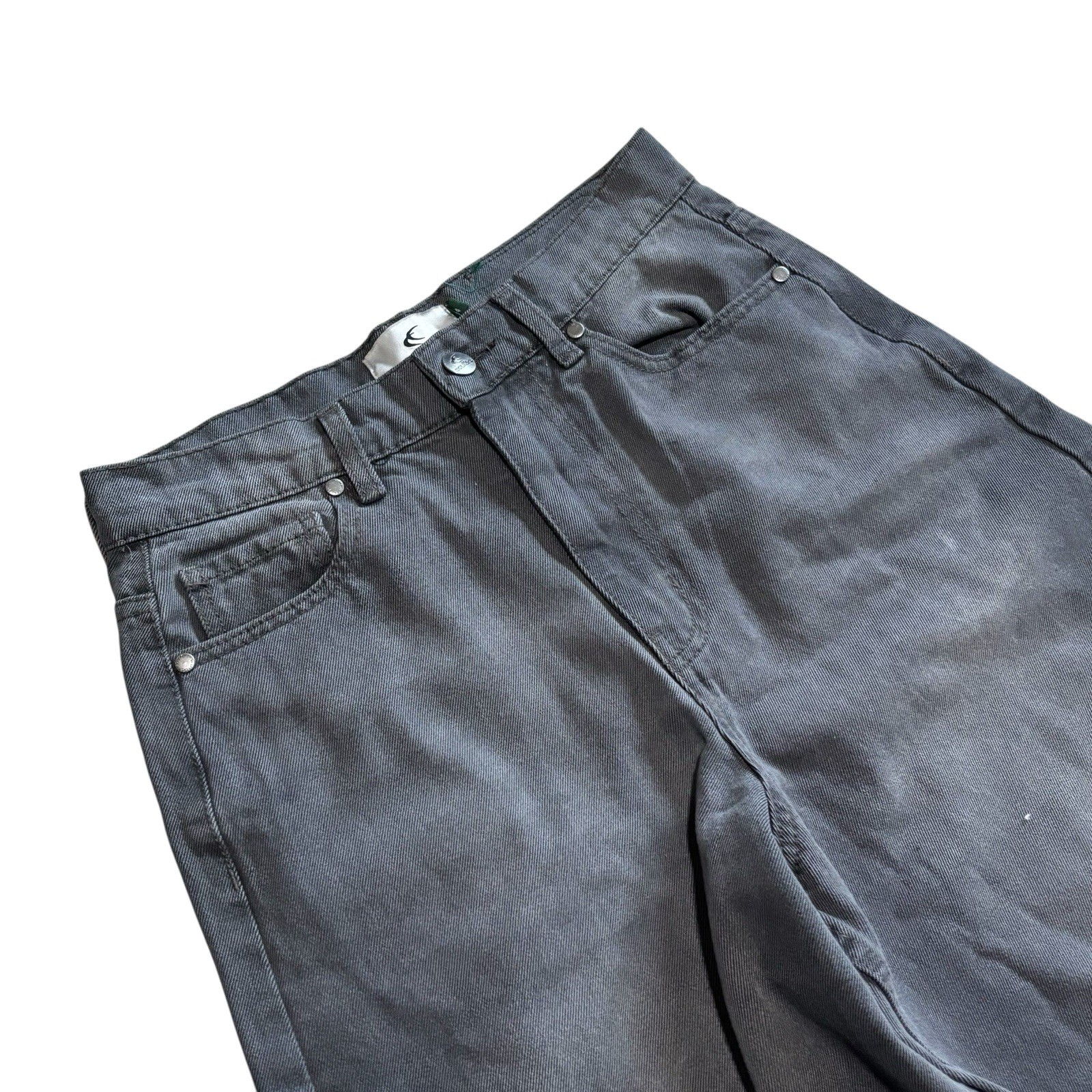 Scuffers Jumbo 100% Cotton Baggy Wide-Leg Jeans Unisex Size 34 In Grey