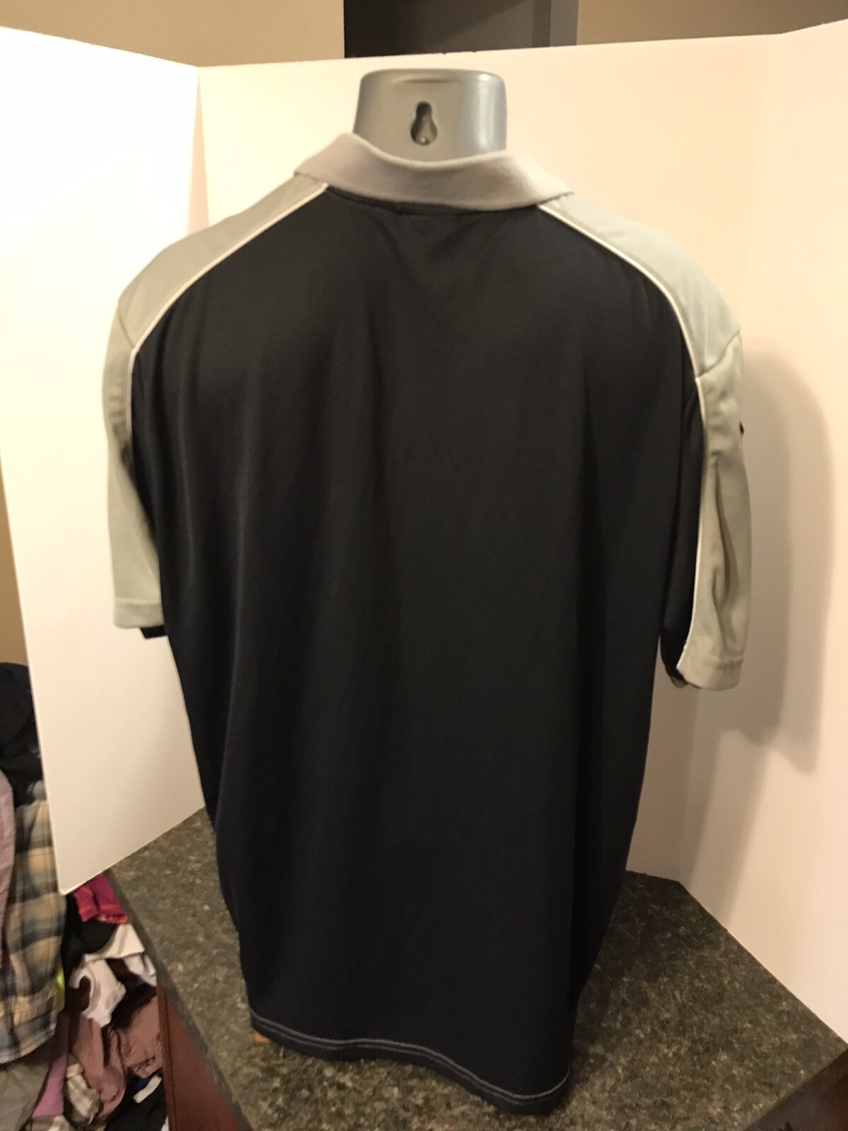 PUMA Men’s POLO Golf Shirt Gray Black Polyester XL – Detroit Ignition Soccer