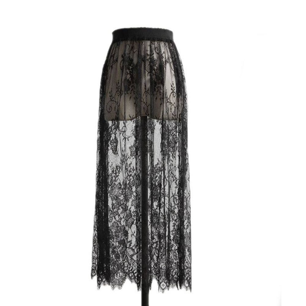 Flower Safety Skirt Petticoat 75cm Mesh Underskirt Slips Dress Commuting