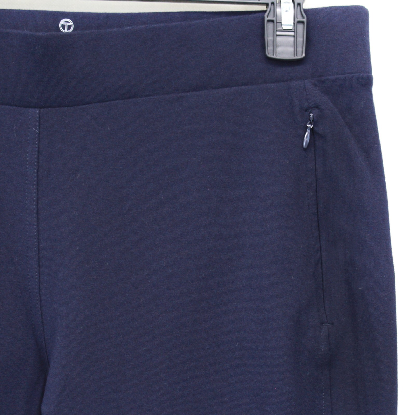 Talbots Plus Navy Blue Everyday Yoga Ankle Zipped Pocket Pants 1X
