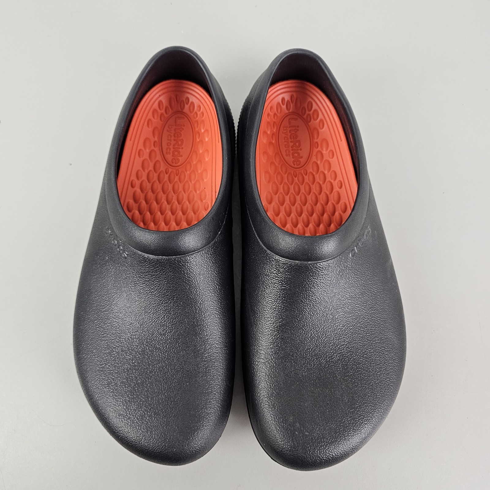 Crocs At Work On the Clock Literide Slip On Safety Shoes Black Mens Size 11
