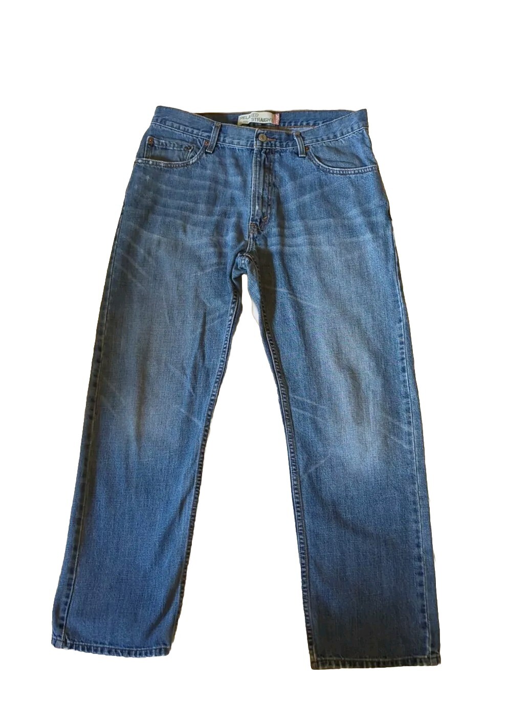 Levi’s 559 Size 34×30 Men’s Blue Jeans Baggy Relaxed Straight Faded Med. Denim E