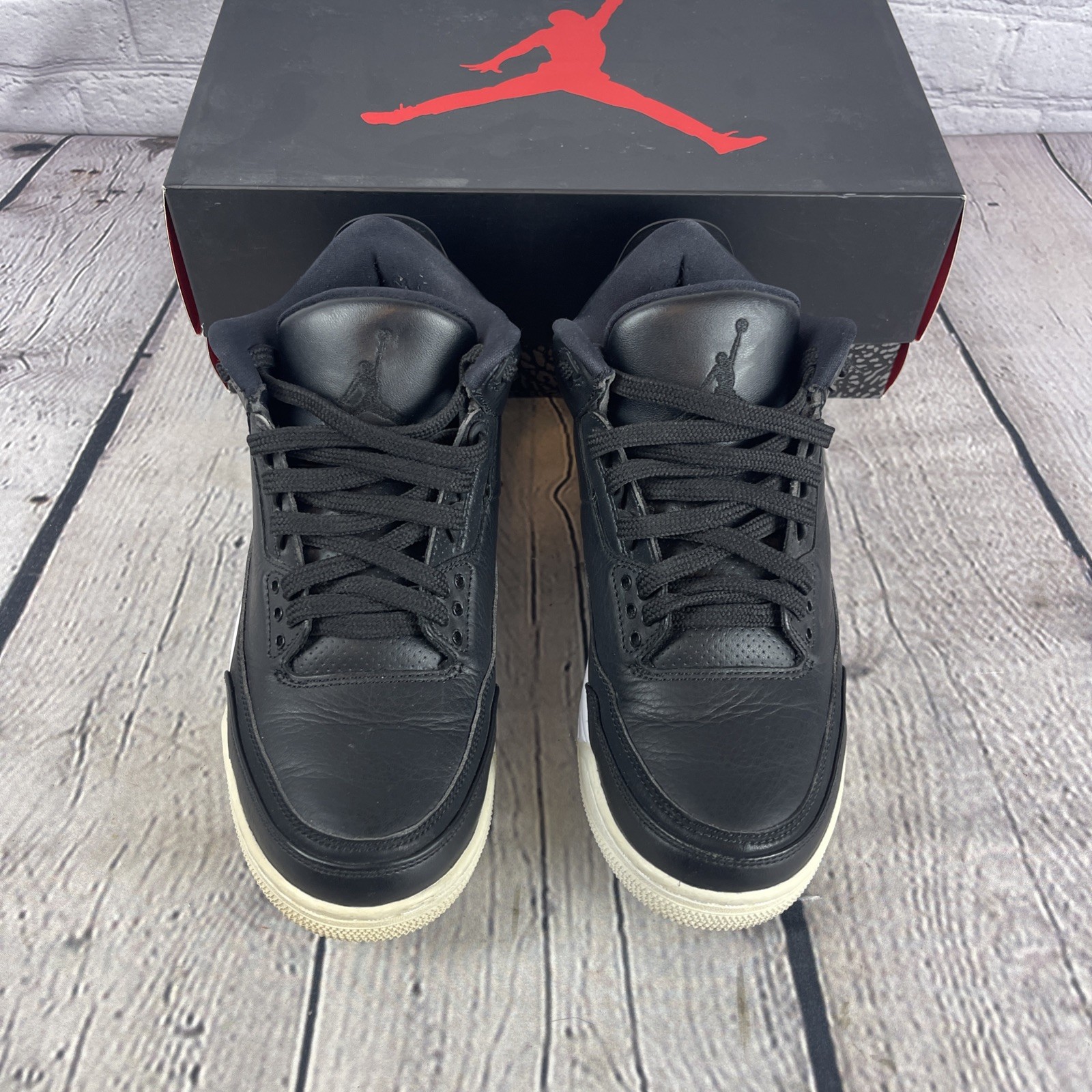 Jordan 3 Cyber Monday WITH BOX – Leather Black & White AJ3 Retro 2016 Size 8