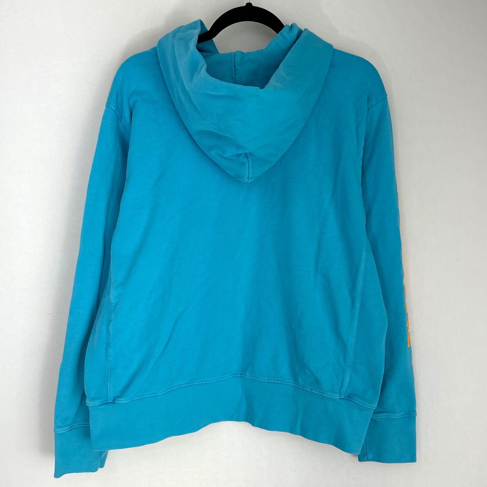 Talentless Neon Collection Blue Orange Logo Hoodie Sweatshirt Size M 100% Cotton