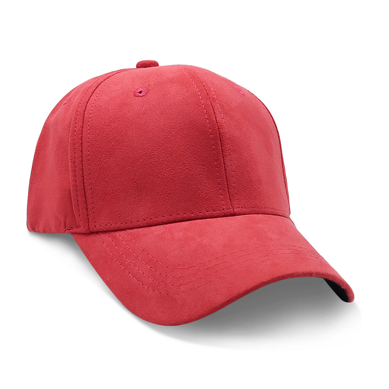Suede Hat Baseball Cap Classic Adjustable Curved Visor Solid Plain Blank Dad Men