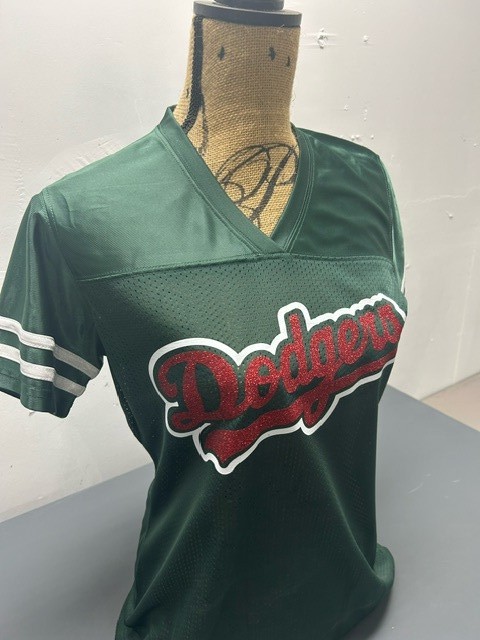 Los Angeles Dodgers Mexico Glitter Women Baseball Jerseys in Red White and Green