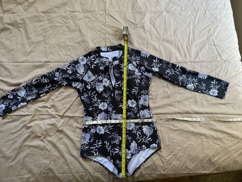Woman’s Bodysuit, Size XXL, Floral blk & wht, 82% polyamide, 18% Elasthane
