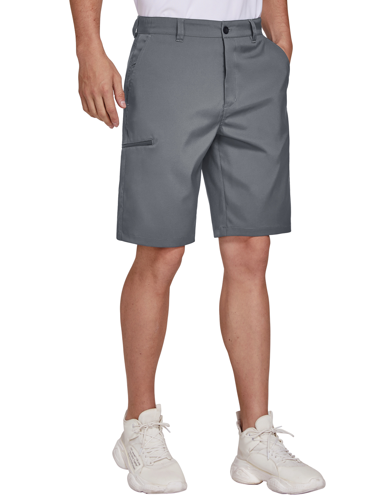 Men’s Golf Shorts Stretch Chino Lightweight Quick Dry Flat Front Work Half Pants