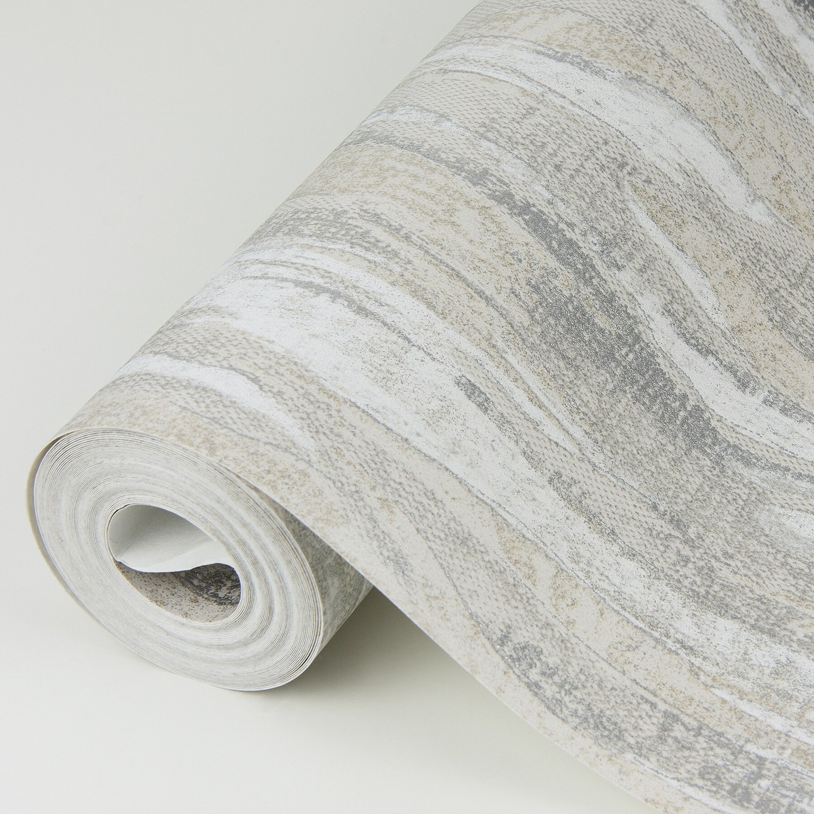 A-Street Prints Lustre 57.5-sq ft Silver Non-woven Wood Unpasted Wallpaper|17306
