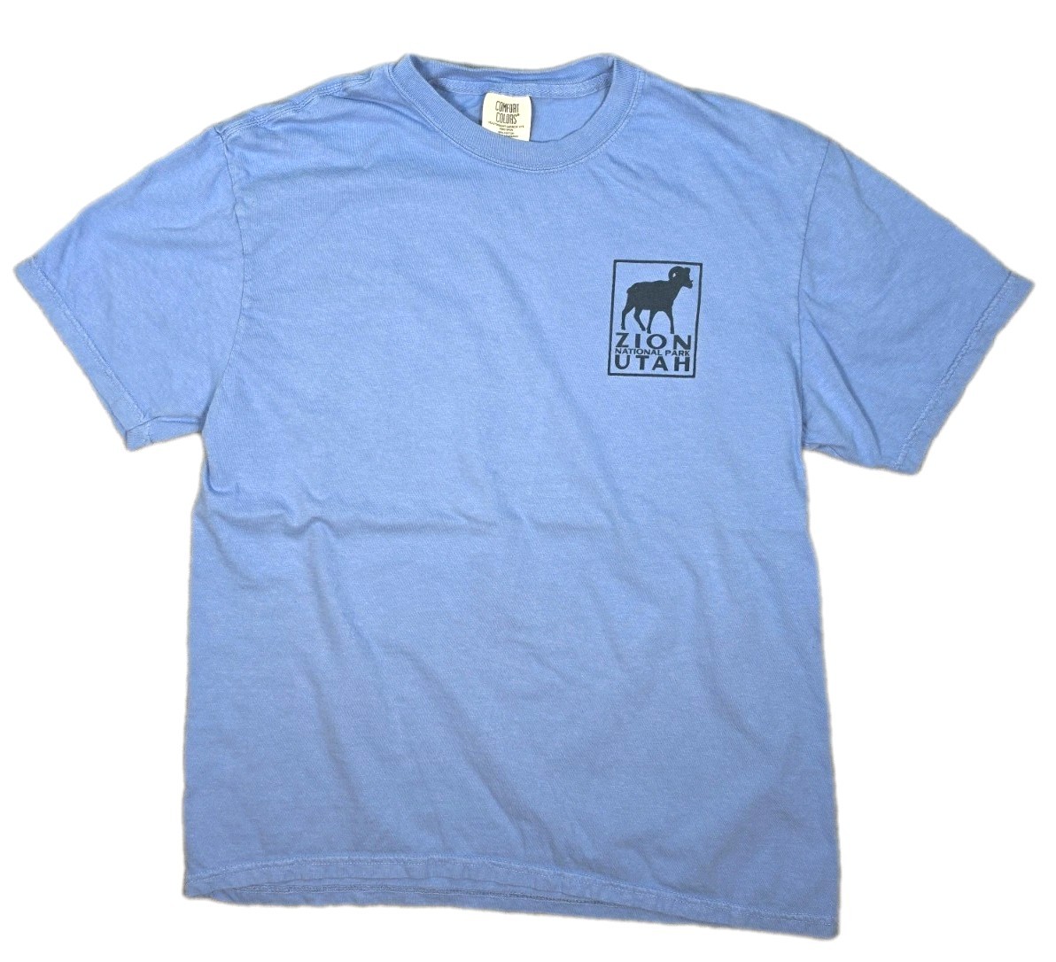 Zion National Park Graphic T-shirt/Cornflower Blue/Men’s Size L