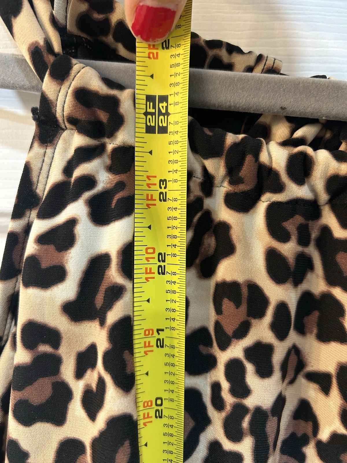 Dreamsuit by Miracle Brands Tiered Leopard Print Halter Swim Top Sz 14 Ruffled