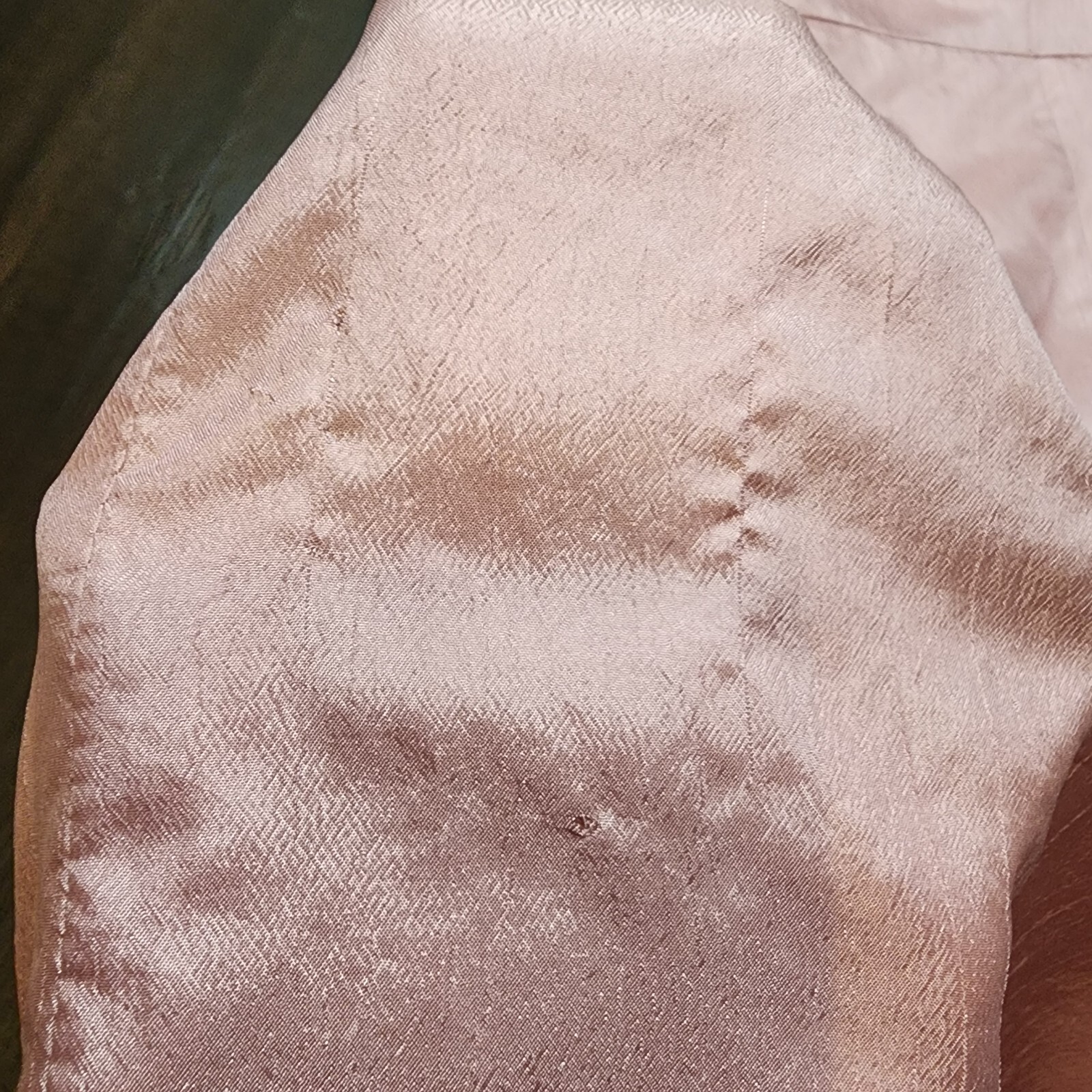 Vintage 90s Pink Silk Satin Rosebud Dress Strapless Ivory Ribbons Homemade ~M