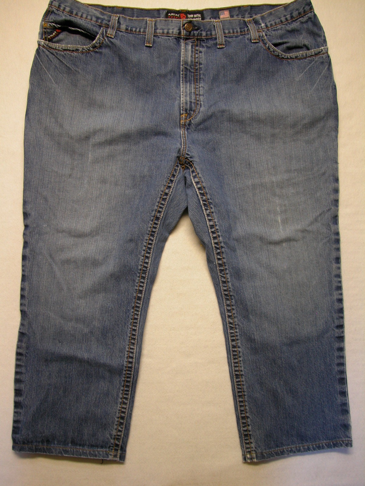 Ariat FR M4 50×34 Low Rise Boot Denim Jeans Men’s Distressed ( Measure48x28.5 )