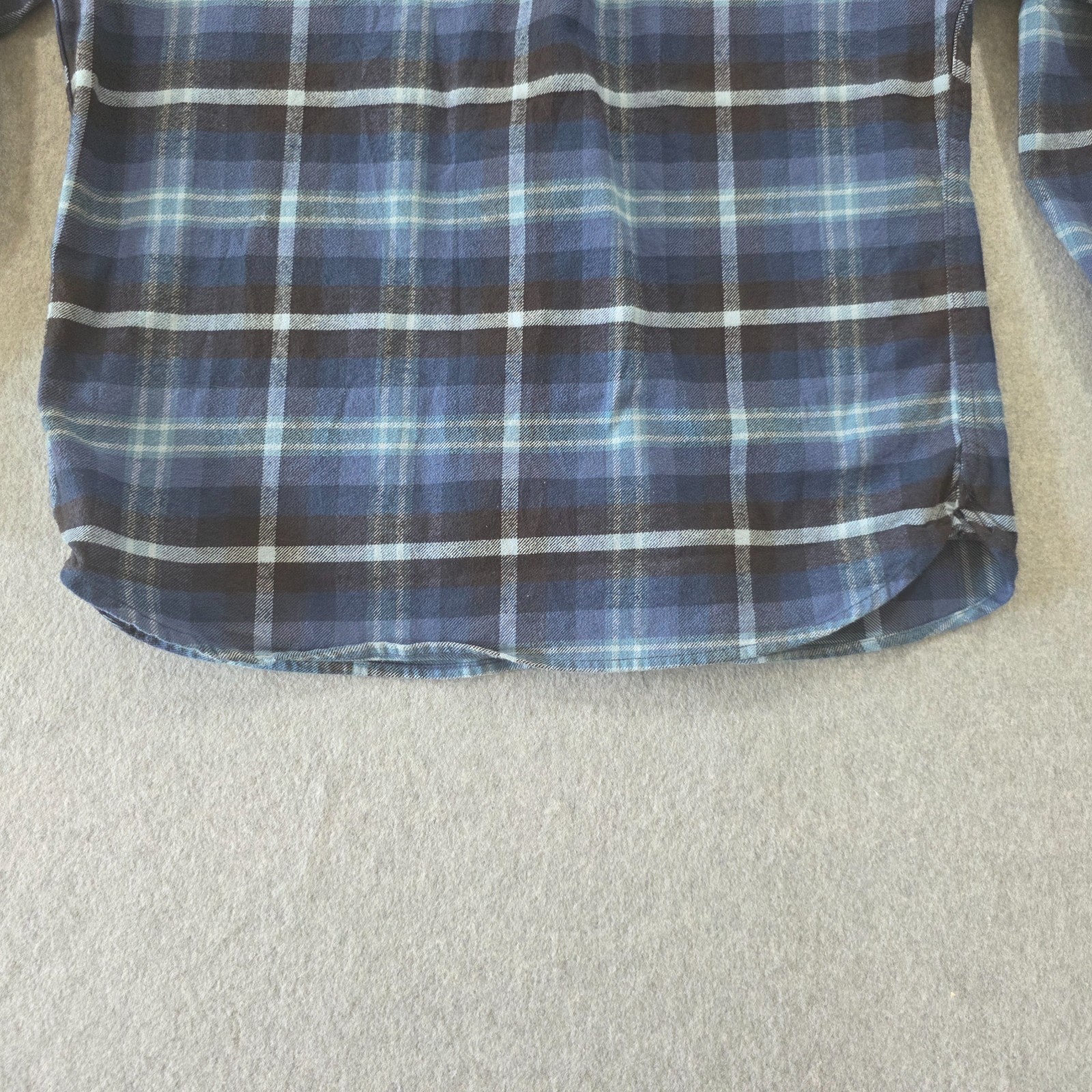 Jachs MFG Heritage Flannel Men’s Blue Plaid Button-Up Shirt Large