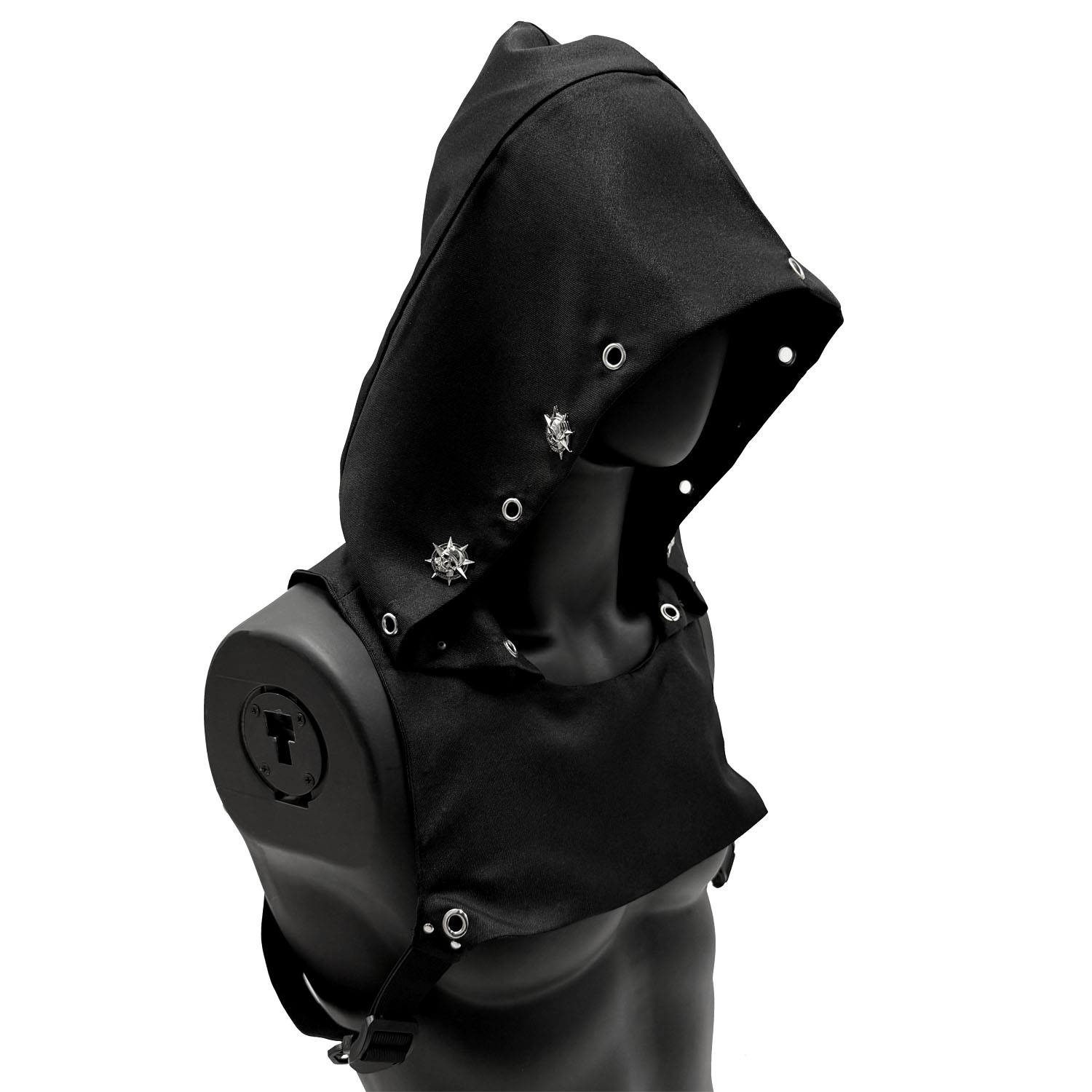 Devil Skull Cyberpunk Rogue Cowl Hood Scarf, Neck Warmer Costume Hooded Cape Hat