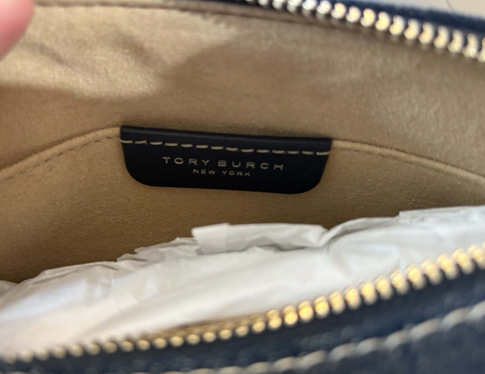 Tory Burch Mini Miller Denim Crossbody Bag
