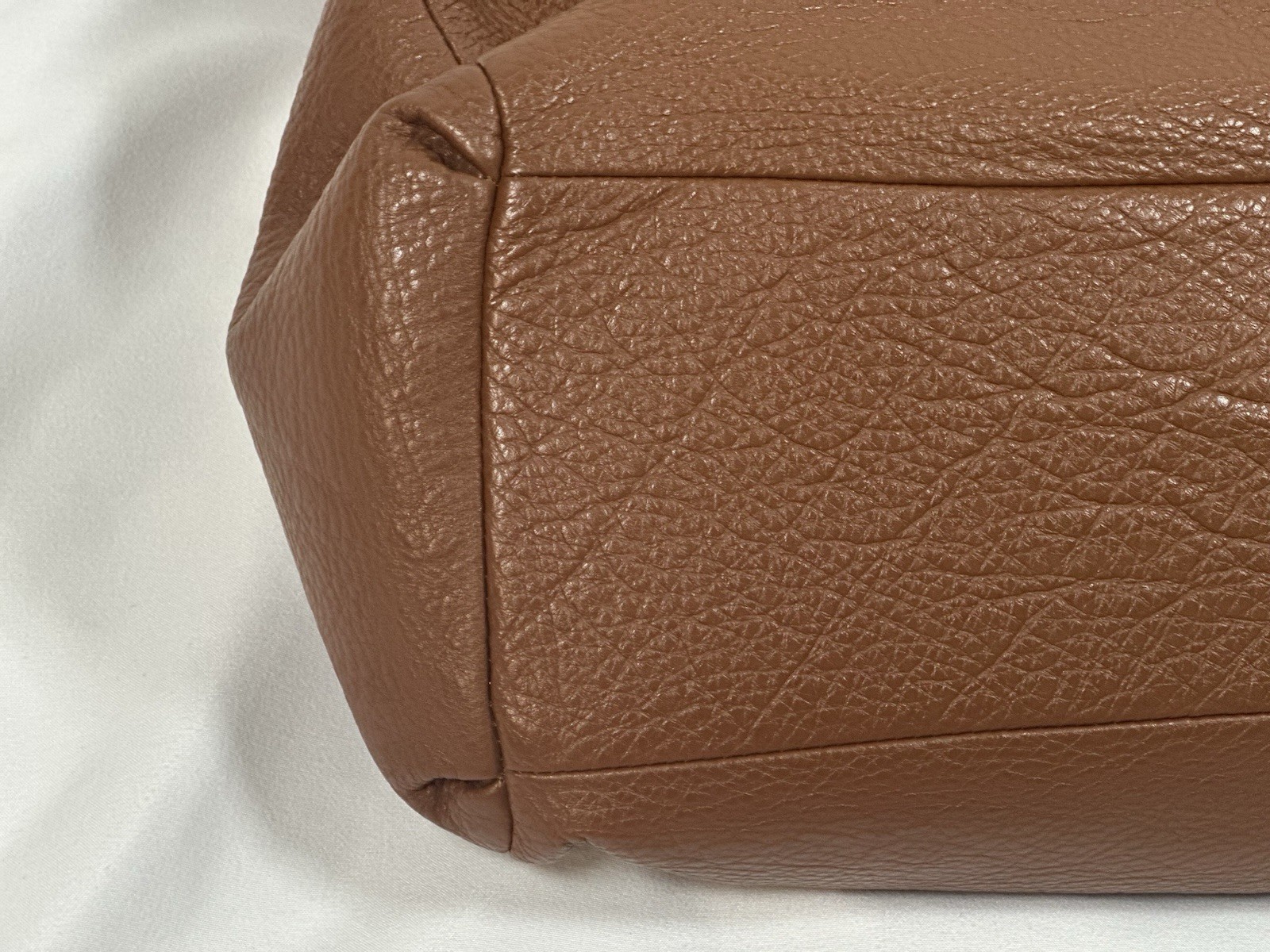 Coach F34495 Madison Phoebe SM Shoulder Bag Saddle Brown Soft Pebble Leather