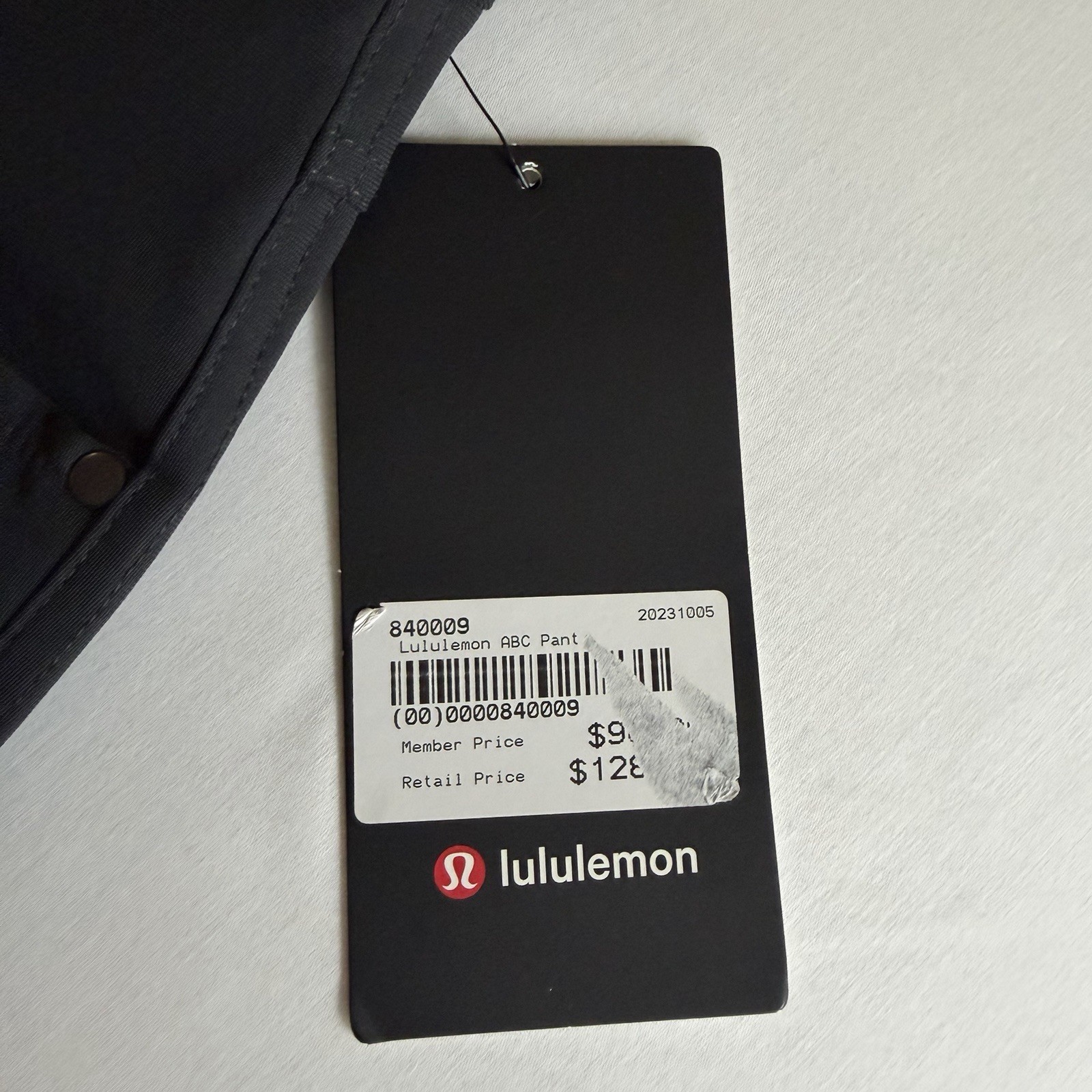 Lululemon ABC Pants Men 36×34 Obsidian Classic Fit Warpstreme Performance
