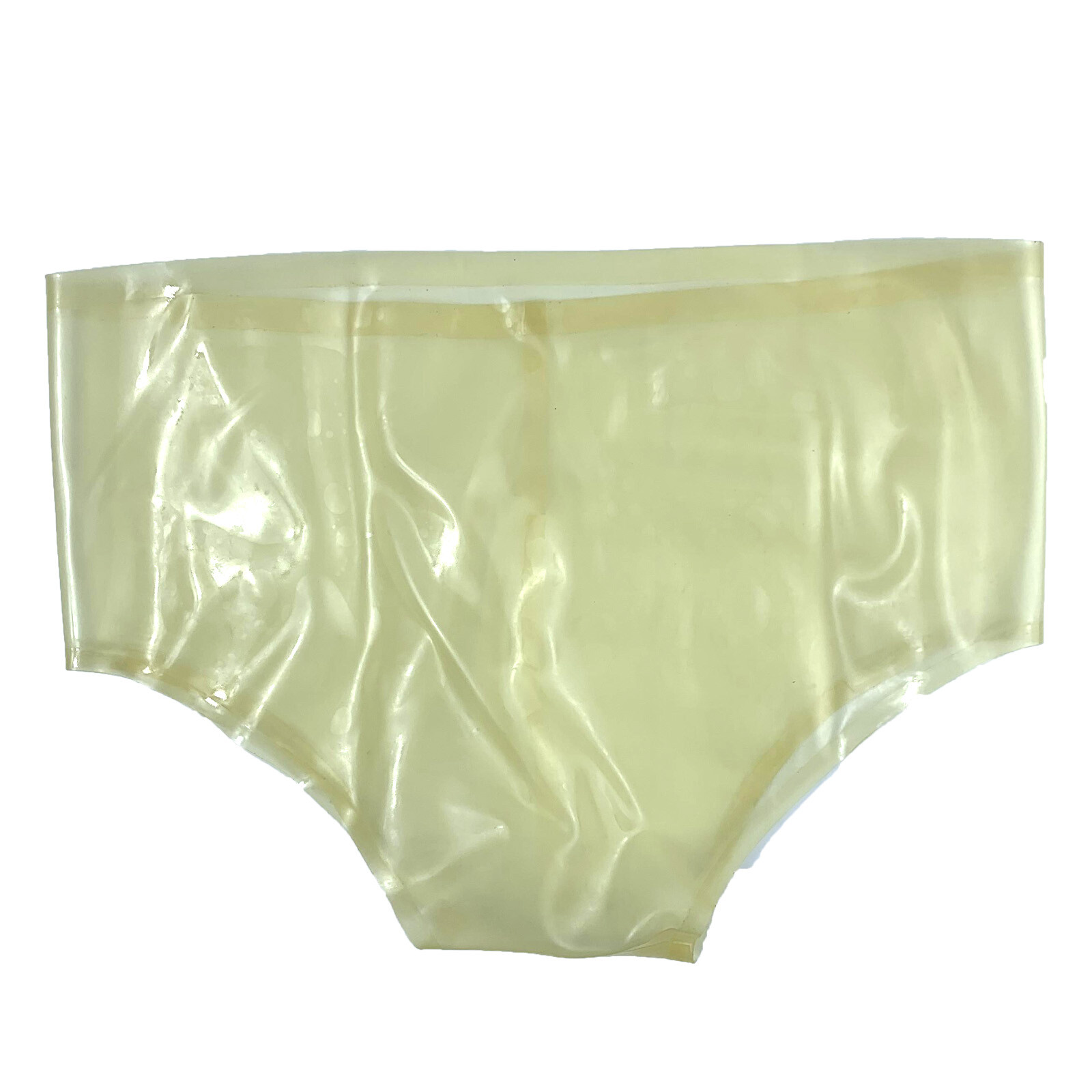 100% Latex Men Sexy 0.4mm Transparent Underwear Rubber Catsuits Bodysuit Panties