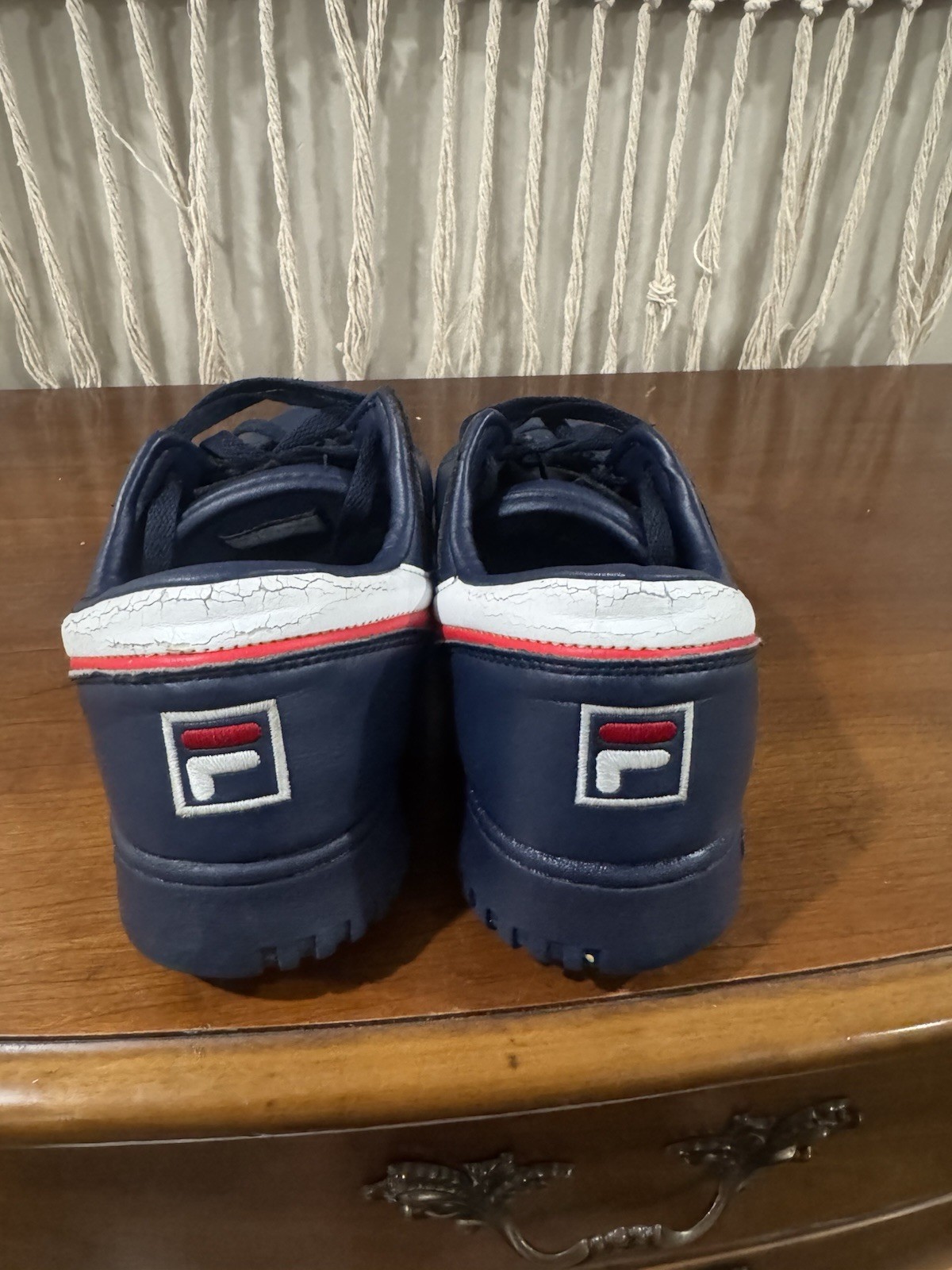 FILA RETRO Men’s Low Top Lace-Up Sneakers Blue/Red/White EVA Outsole 11F16LT-460