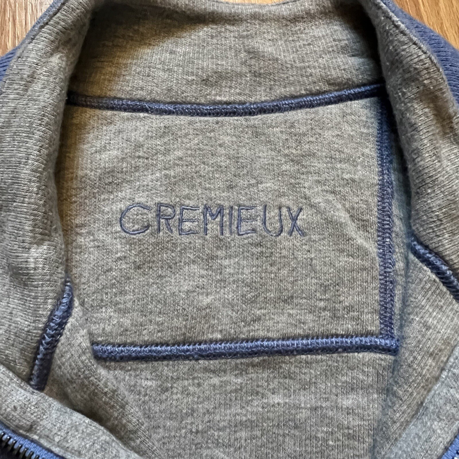 Cremieux Light Blue & Gray Reversible 1/4 Zip Sweater Men’s Size XL Golf Preppy